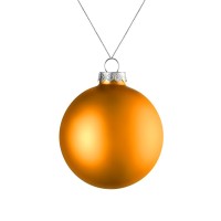 Елочный шар Finery Matt, 8 см, матовый оранжевый