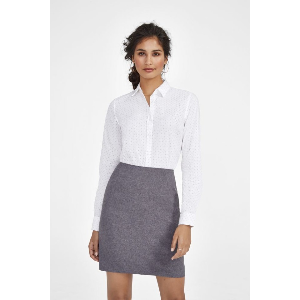 Рубашка женская Becker Women, бордовая с белым, L