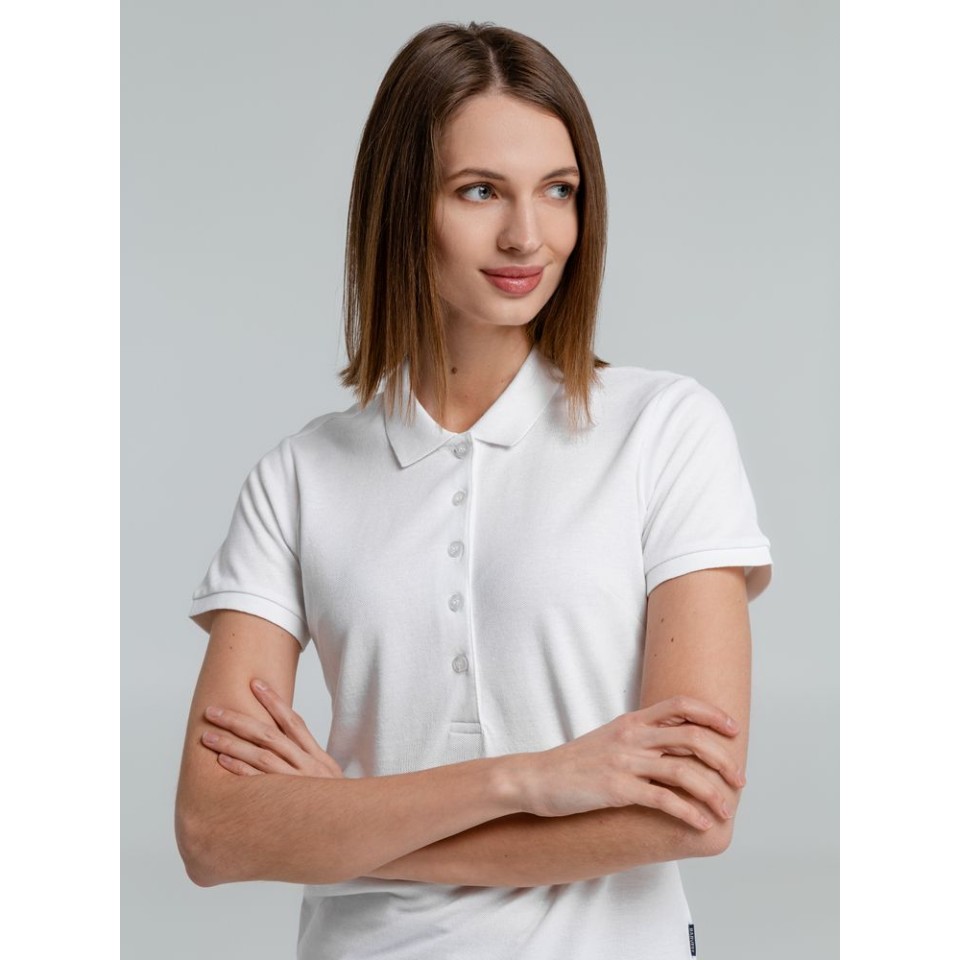 Рубашка поло женская Neptune белая, XL