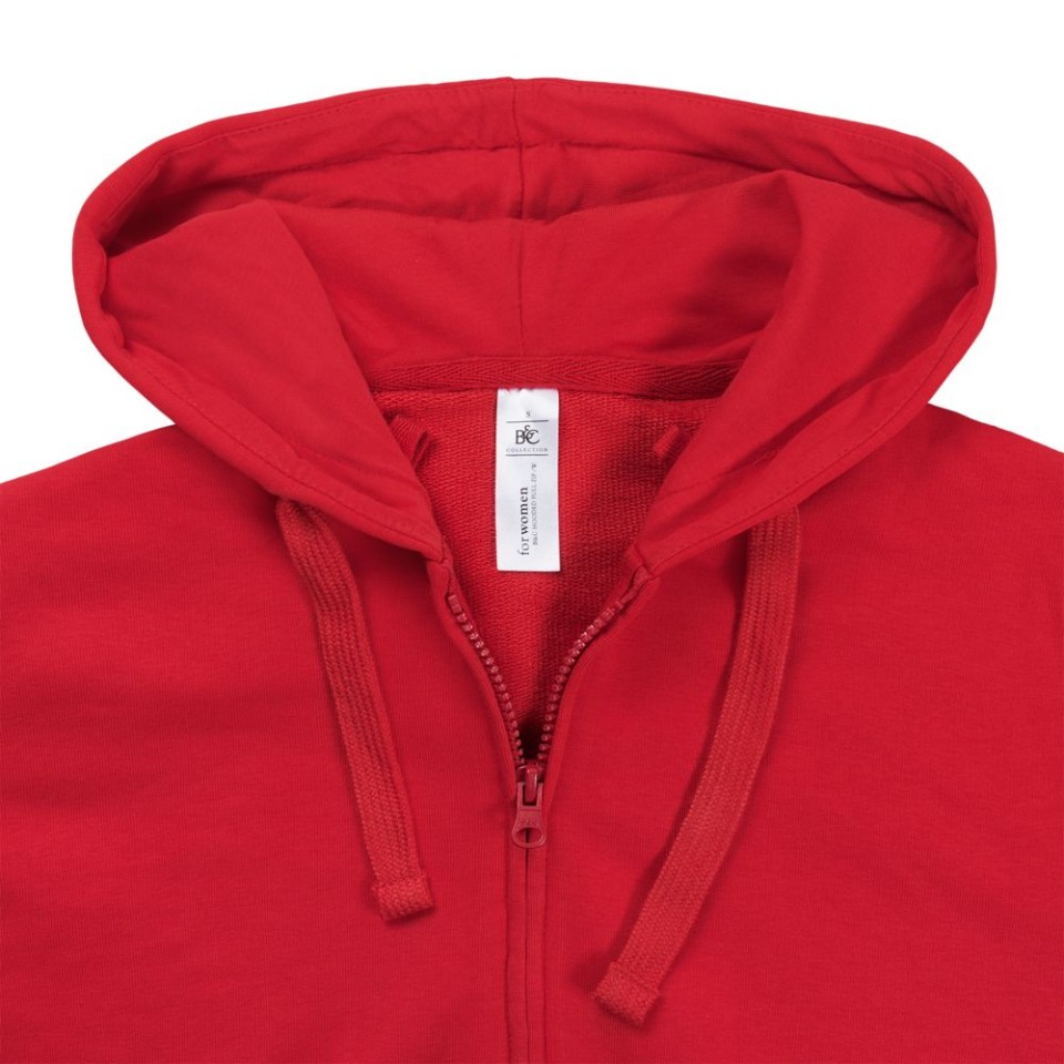 Толстовка женская Hooded Full Zip красная, L