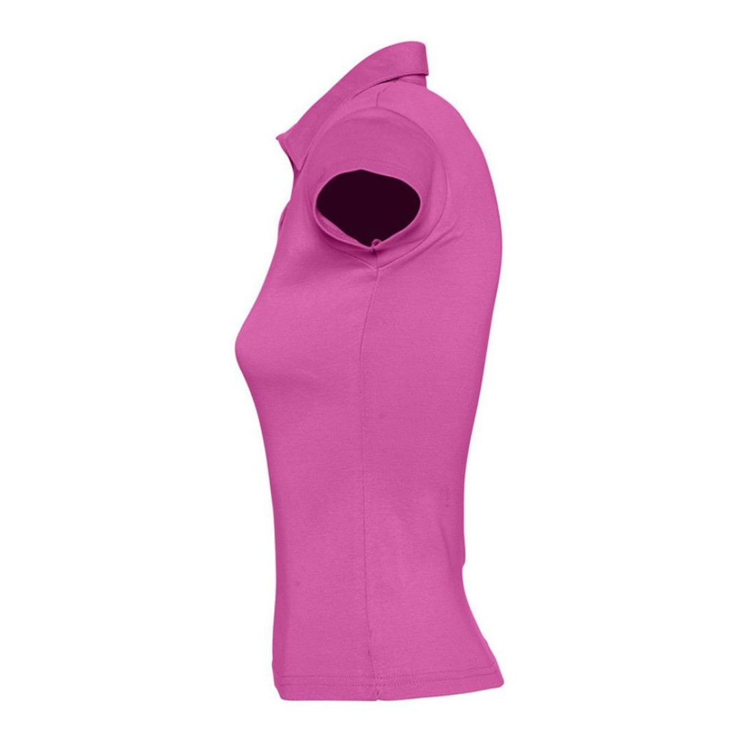 Рубашка поло женская без пуговиц Pretty 220 ярко-розовая, L