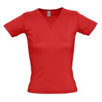 Футболка женская Lady 220 с V-обр. вырезом, красная, L