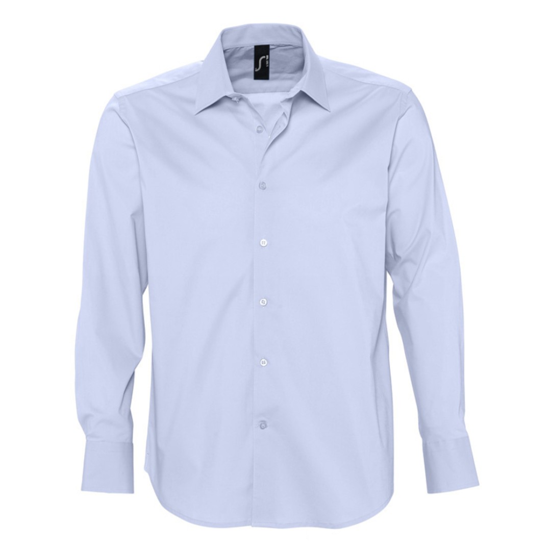 Рубашка мужская с длинным рукавом Brighton голубая, L