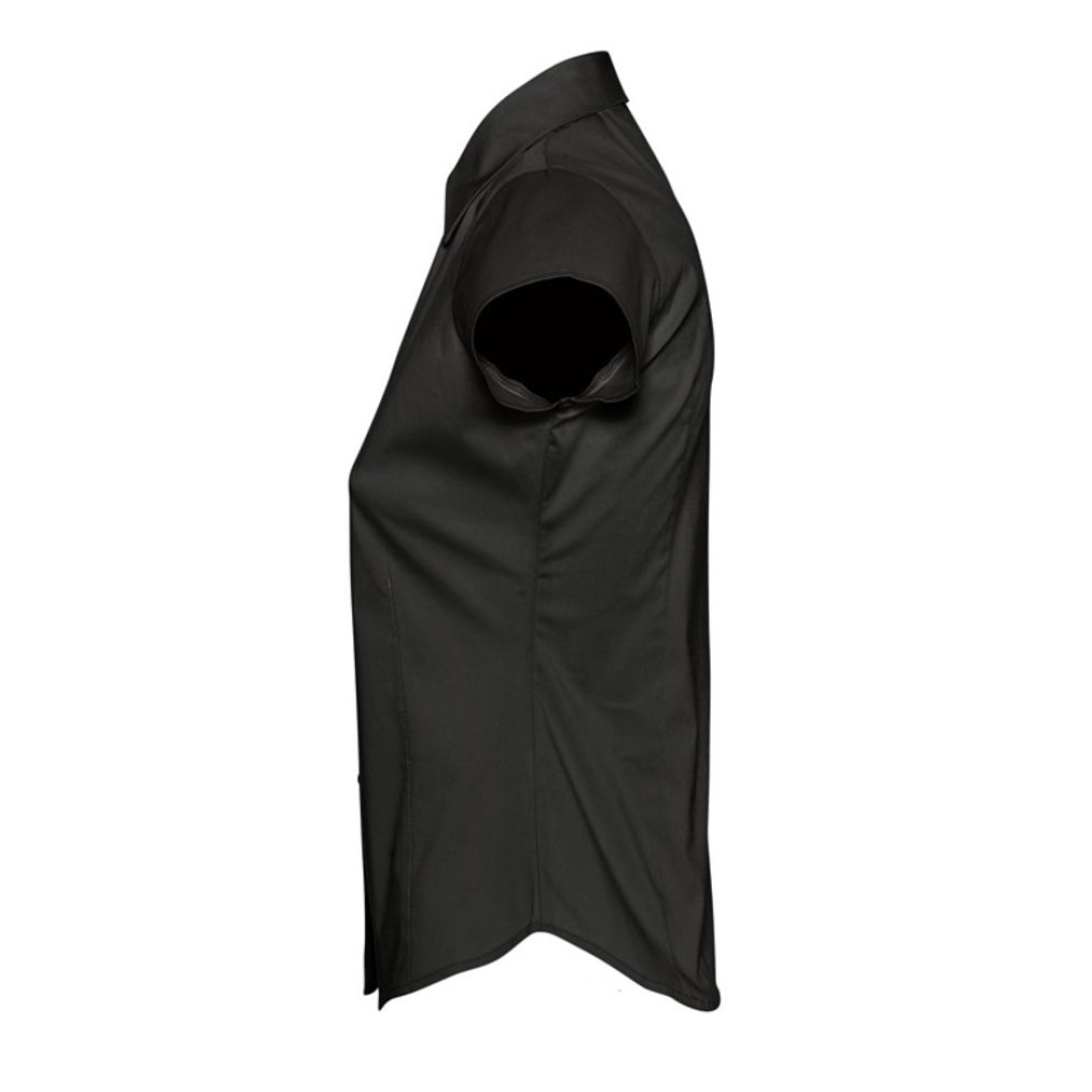 Рубашка женская с коротким рукавом Excess черная, XS