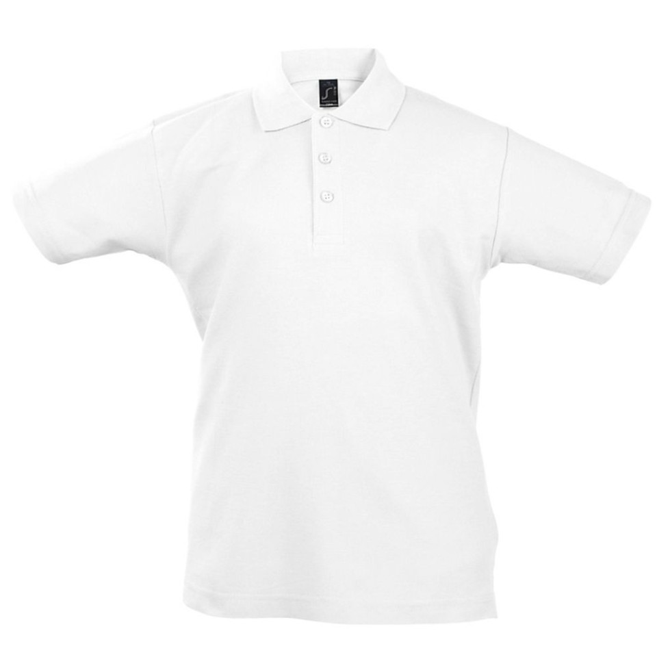 Рубашка поло детская Summer II Kids, белая, на рост 130-140 см