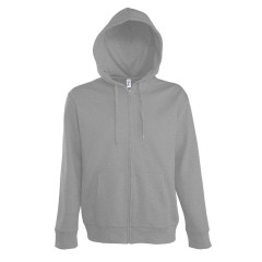 Толстовка мужская на молнии с капюшоном Seven Men 290, серый меланж, S