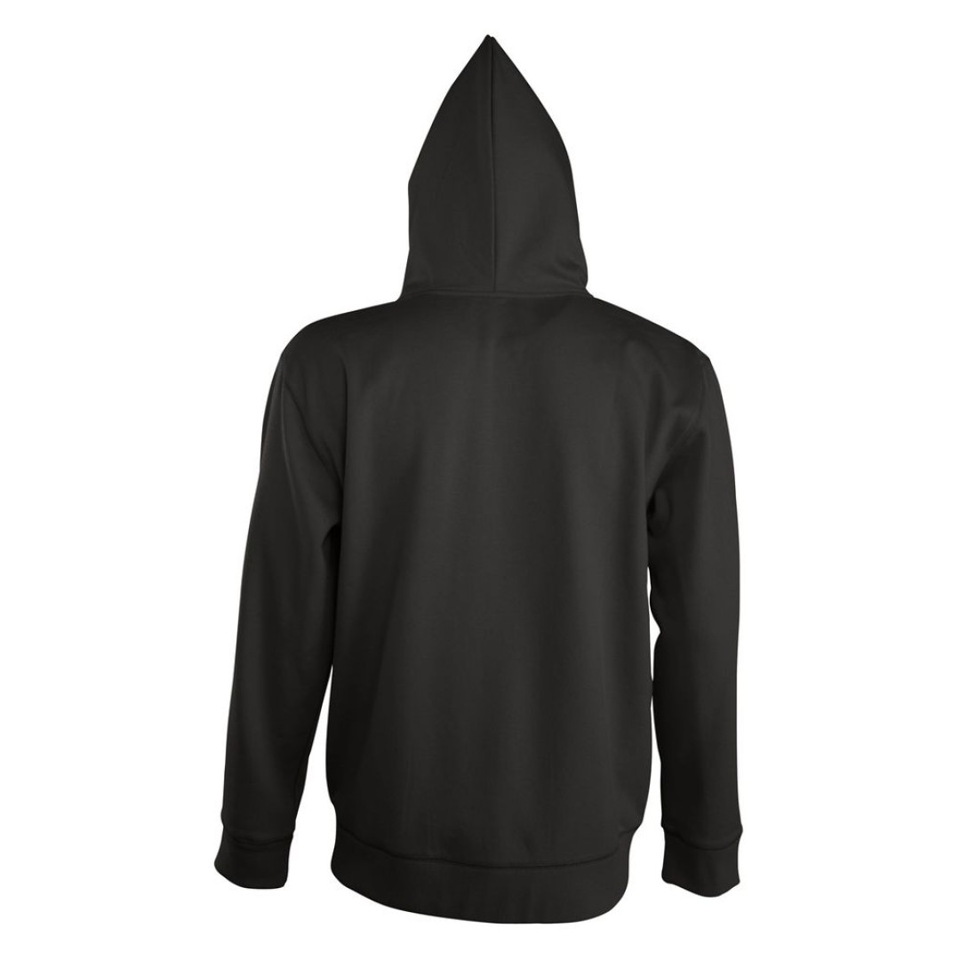 Толстовка мужская на молнии с капюшоном Seven Men, черная, XL