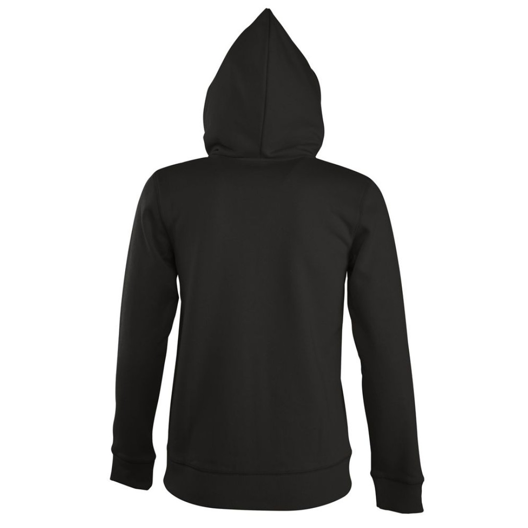 Толстовка женская на молнии с капюшоном Seven Women, черная, XL