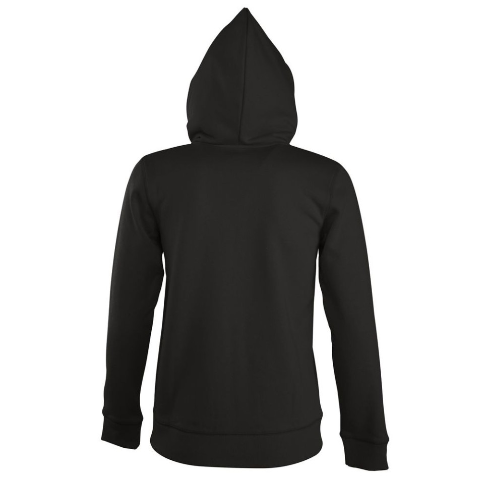 Толстовка женская на молнии с капюшоном Seven Women, черная, M