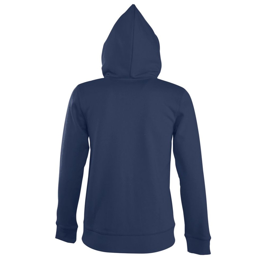 Толстовка женская на молнии с капюшоном Seven Women, темно-синяя, L