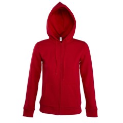 Толстовка женская на молнии с капюшоном Seven Women, красная, M