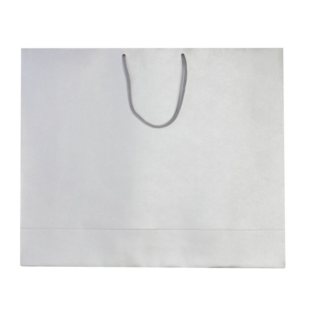 Пакет бумажный «Блеск», большой, серебристый