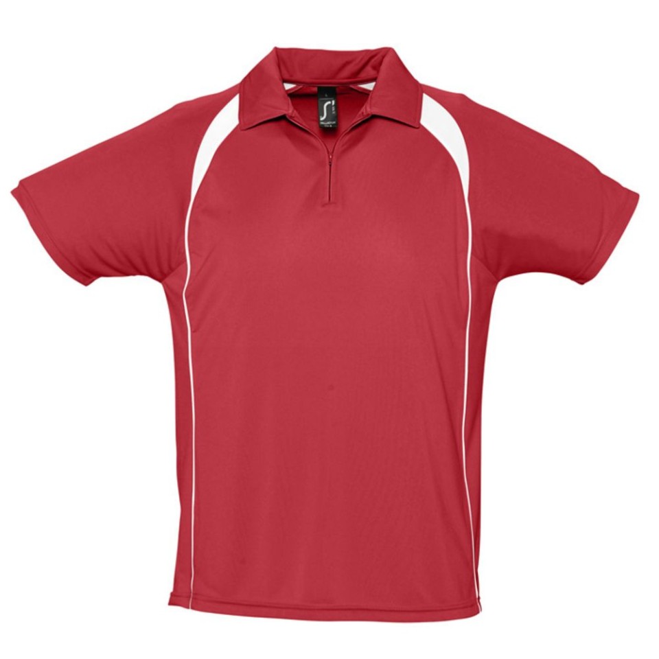 Спортивная рубашка поло Palladium 140 красная с белым