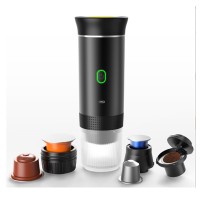 Портативная кофемашина Espresso KF-JN-02  с поддержкой капсул и молотого кофе, 20 бар, 2500 мАч*3, серый