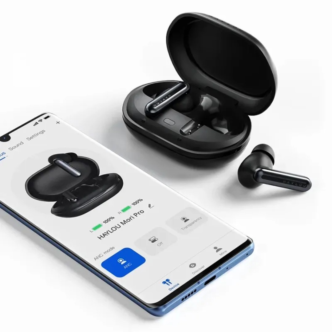 Беспроводные наушники HAYLOU Mori Plus T016,  Bluetooth 6.0, ANC, 28 ч автономной работы, Hi-Fi, черные