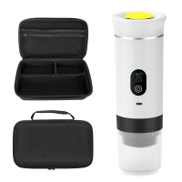 Портативная кофемашина Espresso KF-JN-02PRO2.0 с поддержкой капсул и молотого кофе, 20 бар, 150 мл, 2500 мАч*3, металлический белый + кейс для переноски