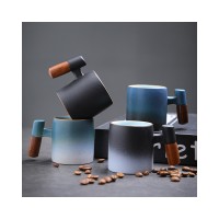 Кружка Riser Ceramic Gradual Change Wooden Cup