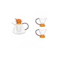 Чайный набор Jiuhe Mingjiang Entry Luxury Nordic Danish Glass Tea Set (чайник + 2 чашки)