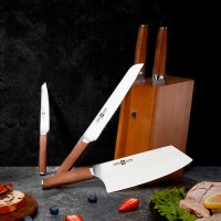 Набор кухонных ножей Xiaomi Huo Hou Molybdenum Vanadium Steel Kitchen Knife Set (5 ножей + подставка) (HU0158)