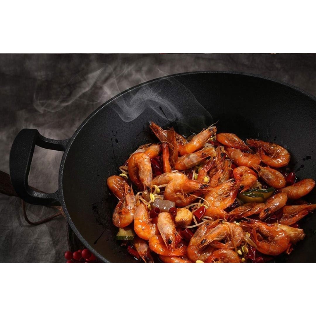 Чугунная сковорода-вок Xiaomi Yi Wu Yi Shi Сast Iron Wok