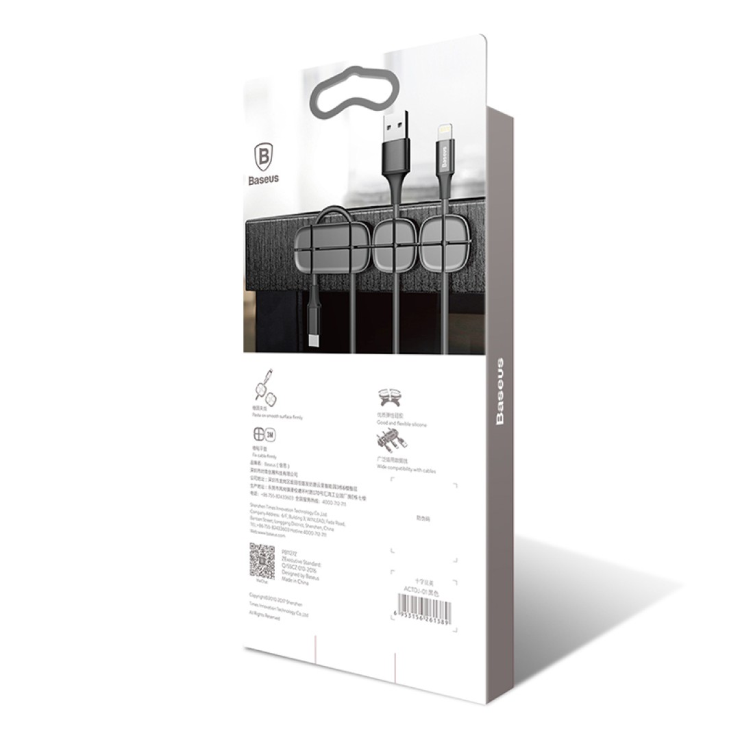 Держатель для проводов Baseus Cross Peas Cable Clip (ACTDJ-01)