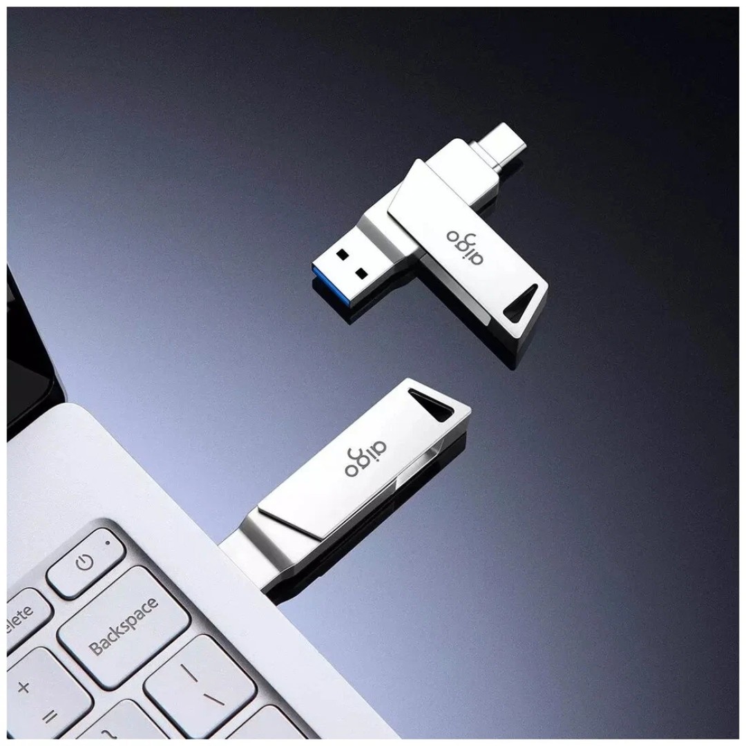 USB-Flash-накопитель Xiaomi Aigo Patriot Dual Interface Metal U Disk Type-C-USB 64GB (U350)