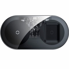 Беспроводное зарядное устройство 2 в 1 Baseus Simple 2 in1 Wireless Charger Turbo Edition 24 Вт (TZWXJK-B01)