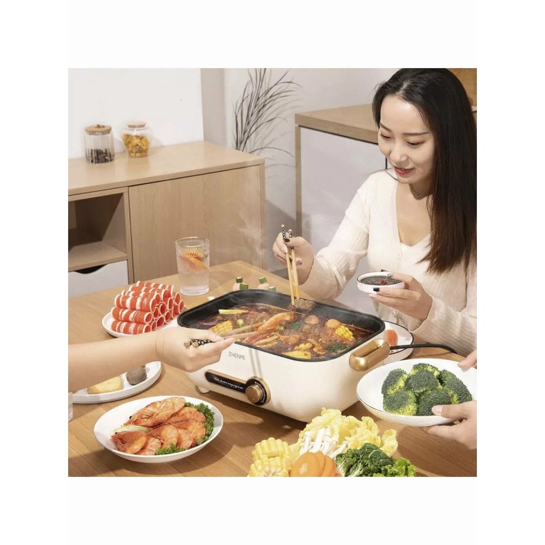 Многофункциональная электрическая кастрюля Xiaomi Zhenmi Multifunctional Electric Hot Pot 4L Creamy White (ZM-ED4001)