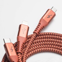 Кабель Xiaomi Solove 3-в-1 USB to Lightning/Micro/Type-C 120см (DW1RedRUS)
