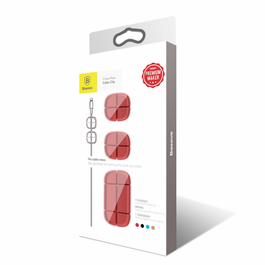 Держатель для проводов Baseus Cross Peas Cable Clip (ACTDJ-01)