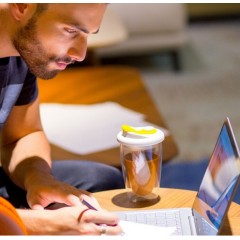 Термокружка с двойным стеклом Xiaomi Portable With Double Glass Coffee Cup (EBWB02MSK)