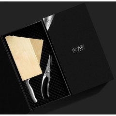 Набор стальных ножей Xiaomi Huo Hou 6-Piece Stainless Steel Kitchen Knife Set (4 ножа + ножницы + подставка) (HU0014)