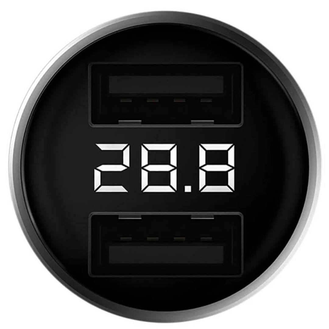Автомобильное зарядное устройство Xiaomi ZMI Digital Display Car Charger 2xUSB