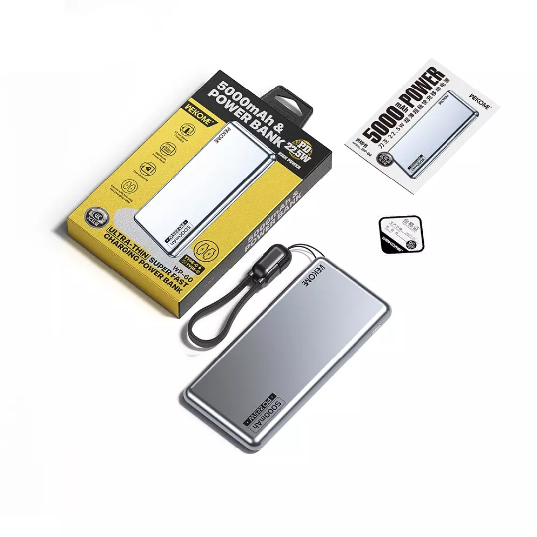 Внешний аккумулятор WEKOME Power Bank 5000mAh 22.5W (WP-60)