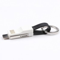 Мини брелок AKENSE 3 в 1 USB кабель Micro Type C