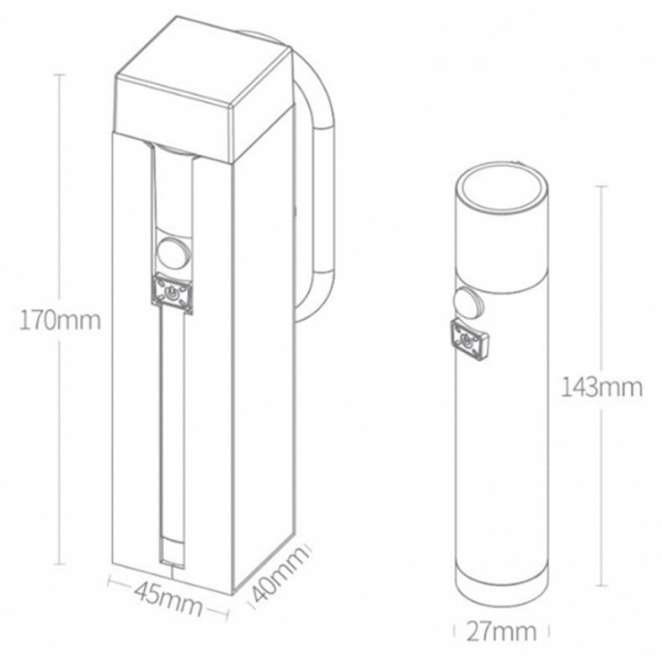 Фонарь Xiaomi NexTool Multi-function Induction Flashlight (NE0137)