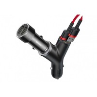 Автомобильное зарядное устройство Baseus Y Type Dual USB + Cigarette Lighter Extended Car Charger (BSC-C16N)