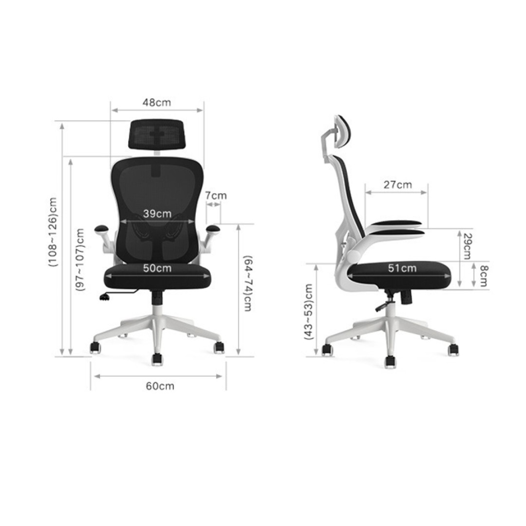 Кресло компьютерное Xiaomi HBADA Ergonomic Double Waist Chair (HDNY163WG)