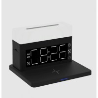Беспроводное зарядное устройство с будильником 4 в 1 Qwerty Wireless Charger With Alarm Clock 4 in 1