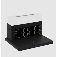 Беспроводное зарядное устройство с будильником 4 в 1 Qwerty Wireless Charger With Alarm Clock 4 in 1