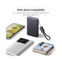 Ультратонкий внешний аккумулятор Xiaomi Ultra-Thin Power Bank with Built-in Cable 5000 mAh 22.5W (PB0522S)