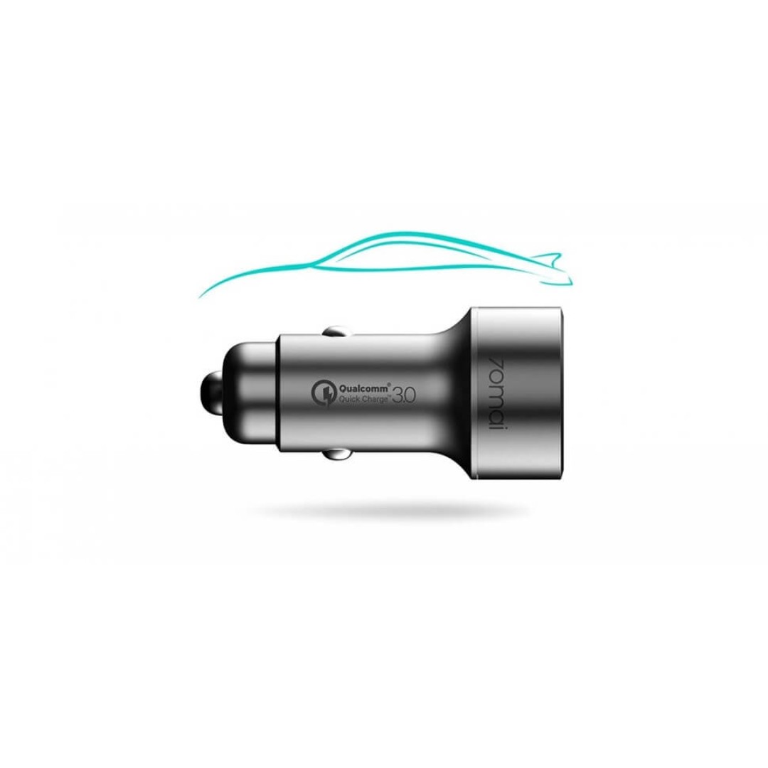 Автомобильное зарядное устройство Xiaomi 70mai Car Charger QC 3.0 Silver (CC02)