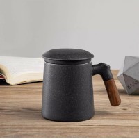Керамическая кружка Xiaomi Pinztea Wooden Handle Ceramic Tea Cup