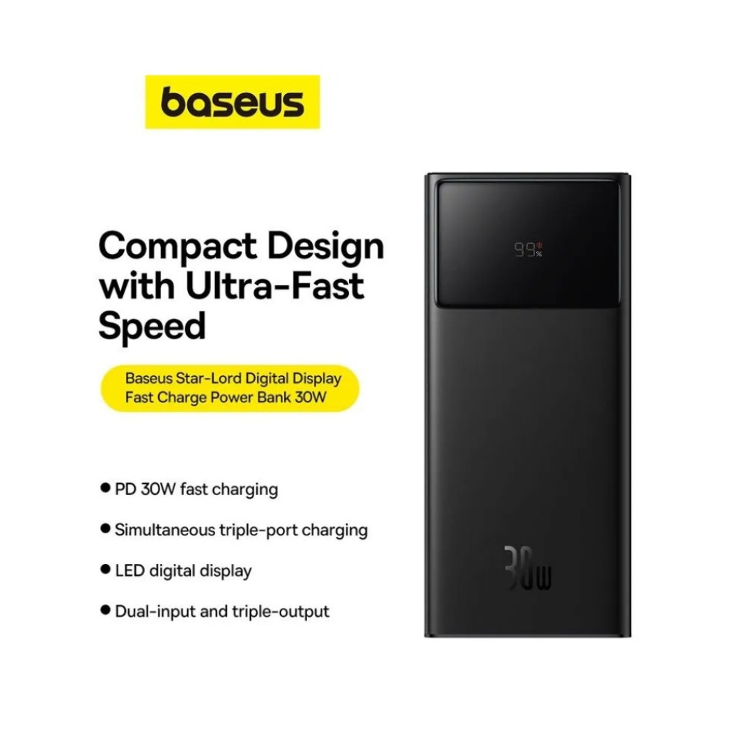 Внешний аккумулятор Baseus Star-Lord Digital Display 30000mAh 30W (P10022905113-00)