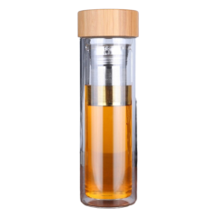 Чайная бутылка 350 мл с двойным стеклом ситечком Qwerty Portable Tea Bottle