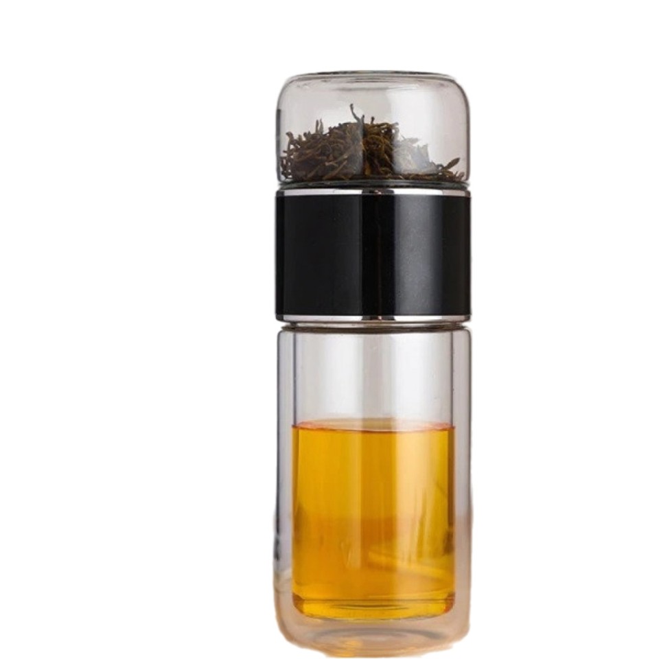 Чайная бутылка с двойным стеклом ситечком Qwerty Tea Bottle With Double Glass