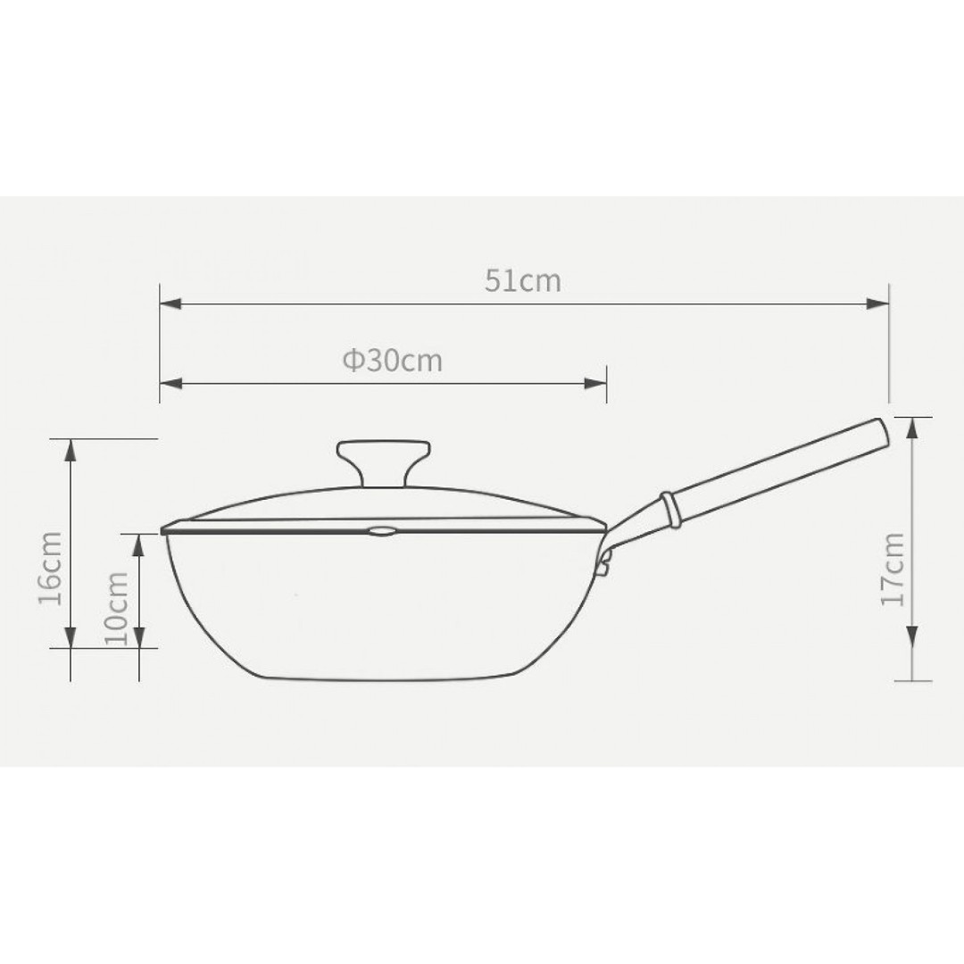 Сковорода-вок 5.2 л Xiaomi Taste Plus Motomi Series Wok (TP1C30)