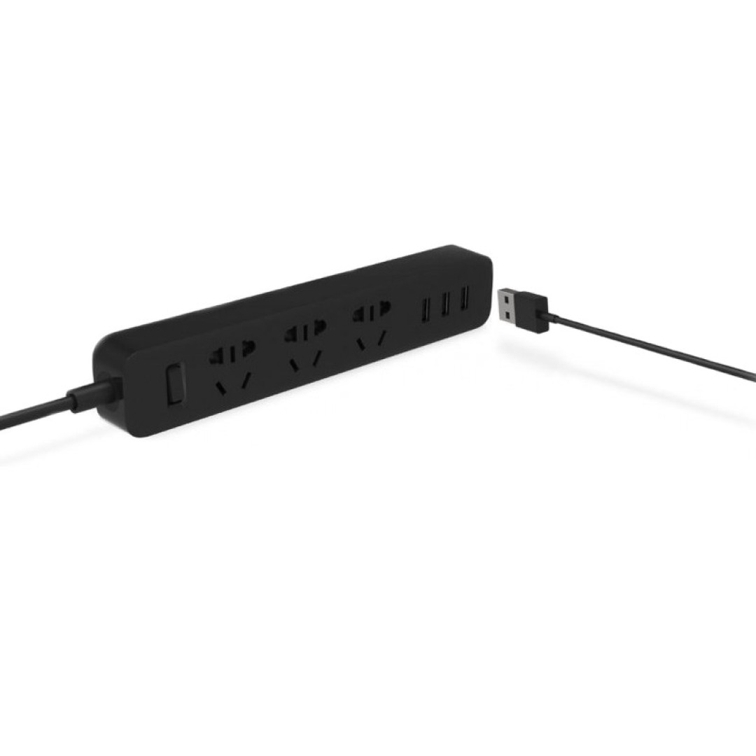 Удлинитель Xiaomi Mi Power Strip 3 Socket + 3 USB Black (XMCXB01QM)