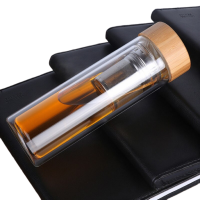 Чайная бутылка 350 мл с двойным стеклом ситечком Qwerty Portable Tea Bottle