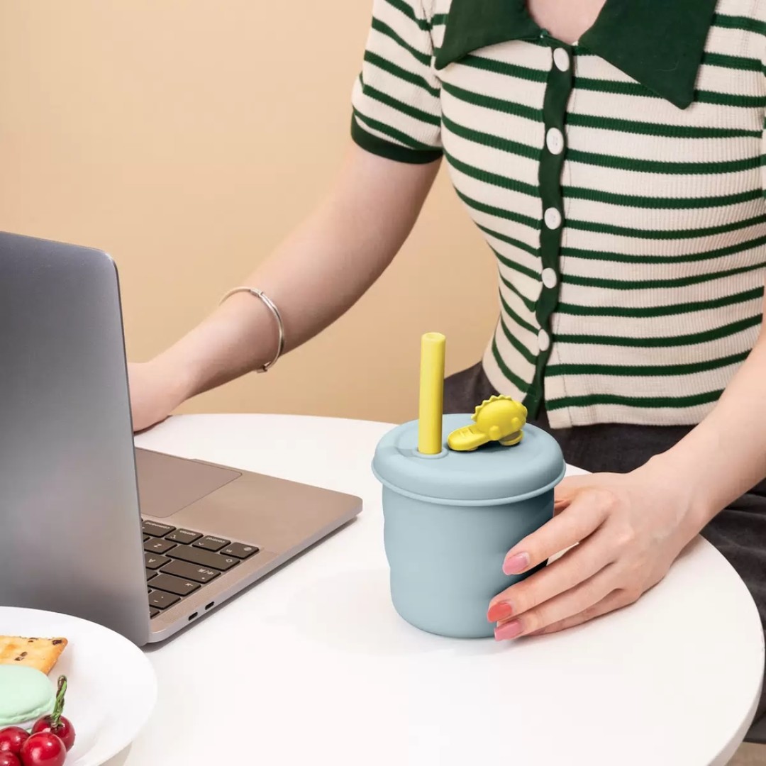 Силиконовый стакан Xiaomi Jordan Judy Silicone Сup Dinosaur 480 ml Violet (KT055)